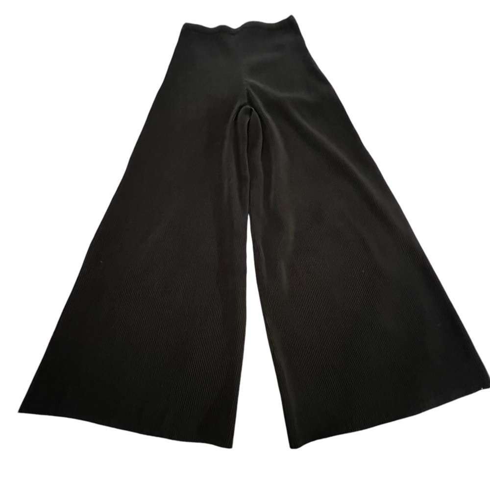 Alquema High Rise Wide Leg Micro Pleated Palazzo Trouser Pants Black Australia S - Picture 9 of 15